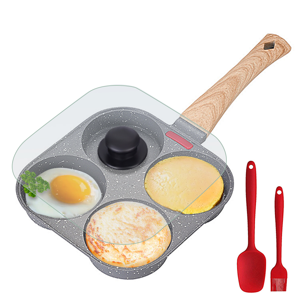Mini Pancake Griddle - Poêle à œufs antiadhésive 4 tasses